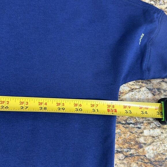 Zuda Cotton Blend 3/4 Dolman Sleeve Pullover Sweater In Dark Blue Size S - Picture 9 of 10